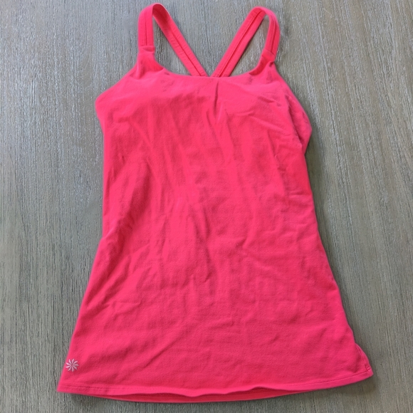 Athleta Tops - Athleta Hot Pink Optimism Tank Top Built In Bra